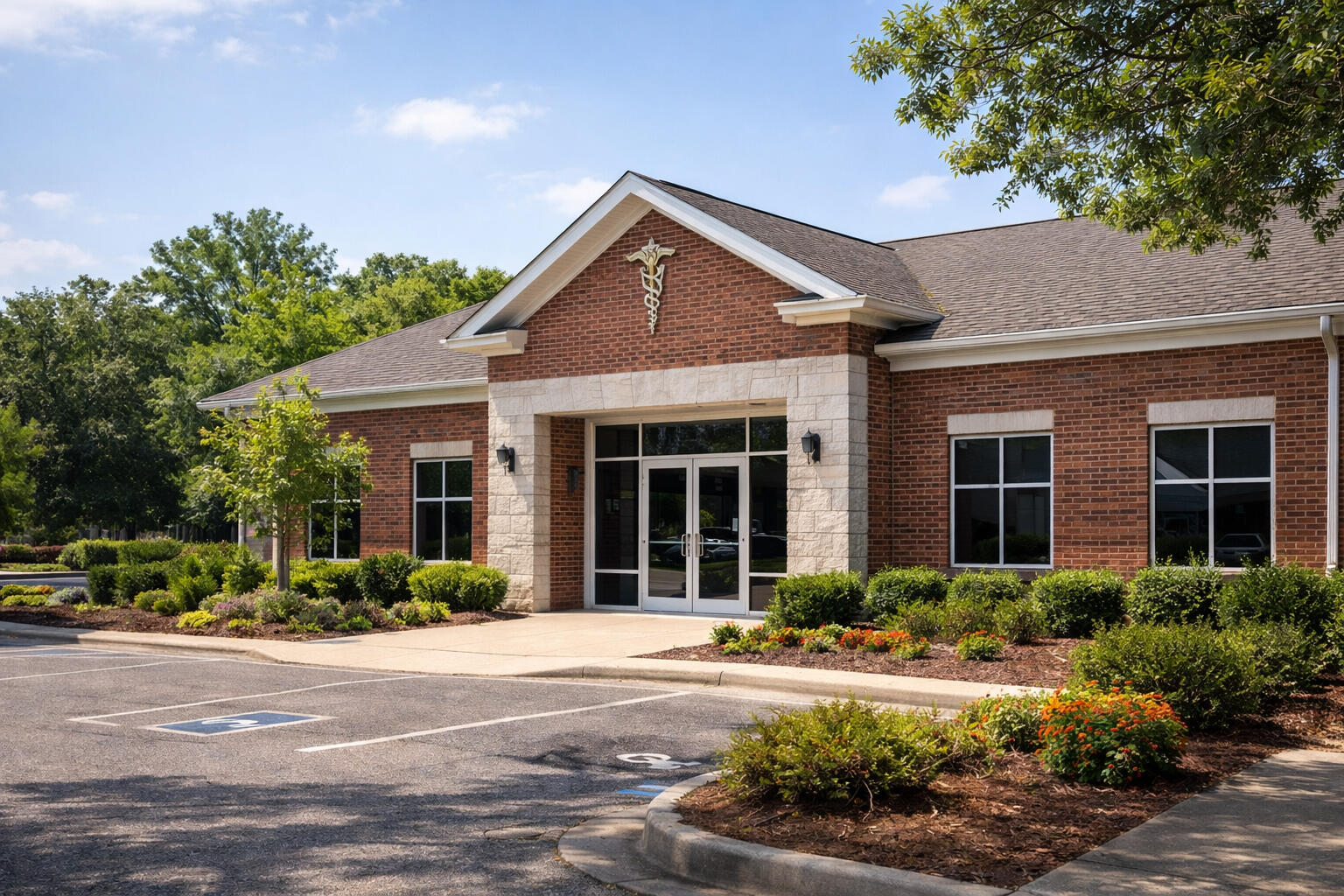 Professional office building representing commercial cleaning service area in Sumter South Carolina